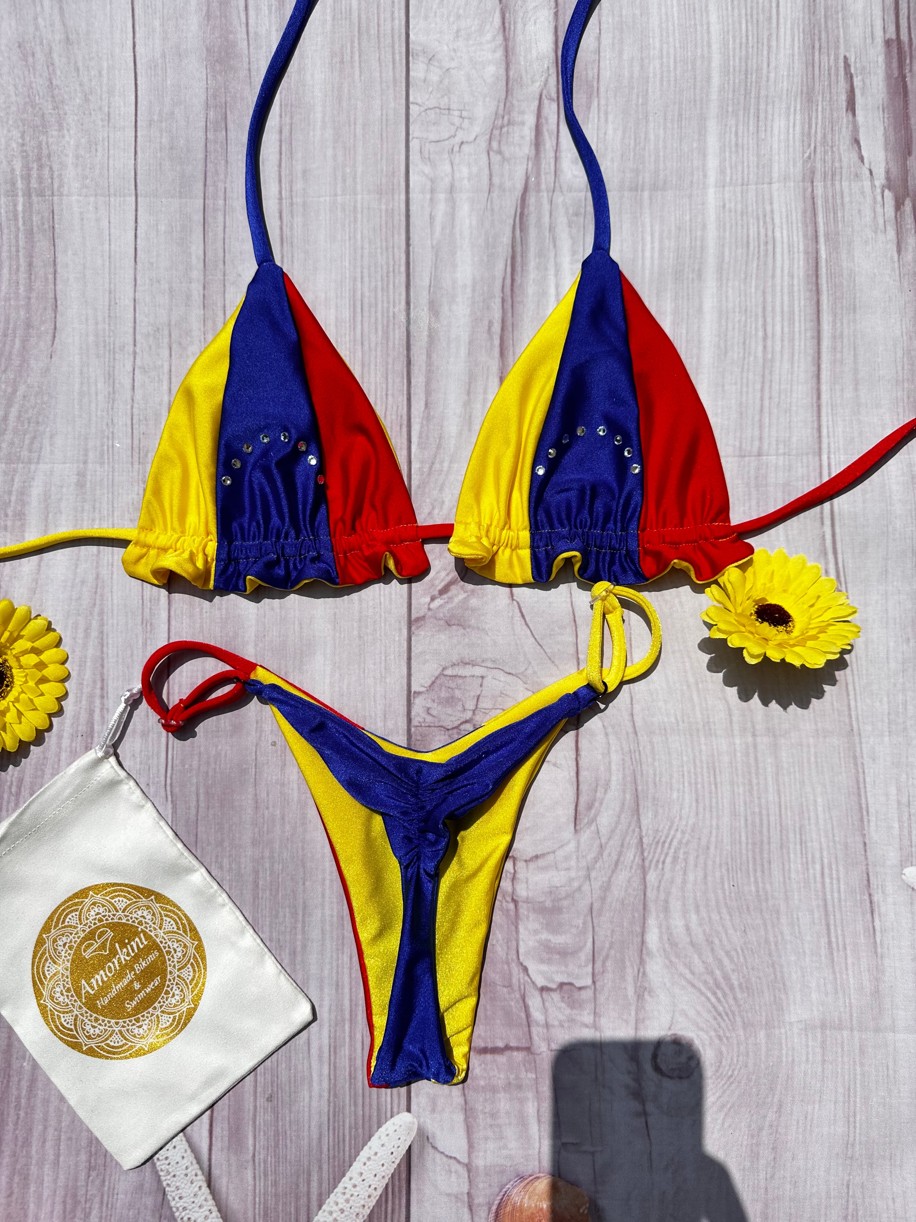 Trio Color Bikini Set