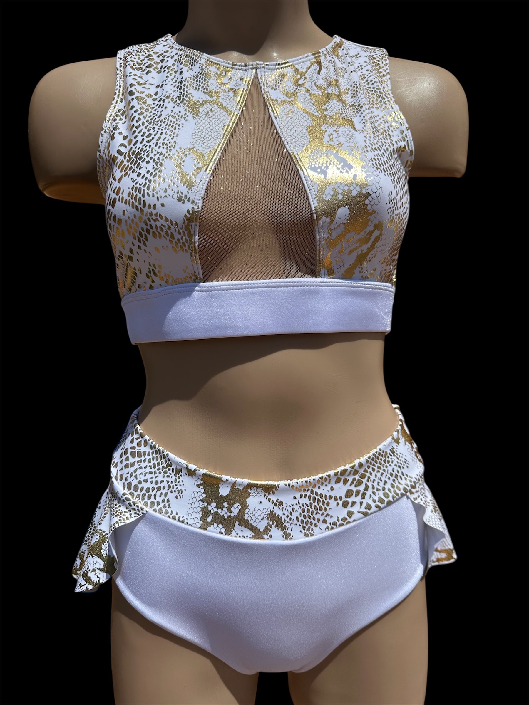 Panties with semi-skirt