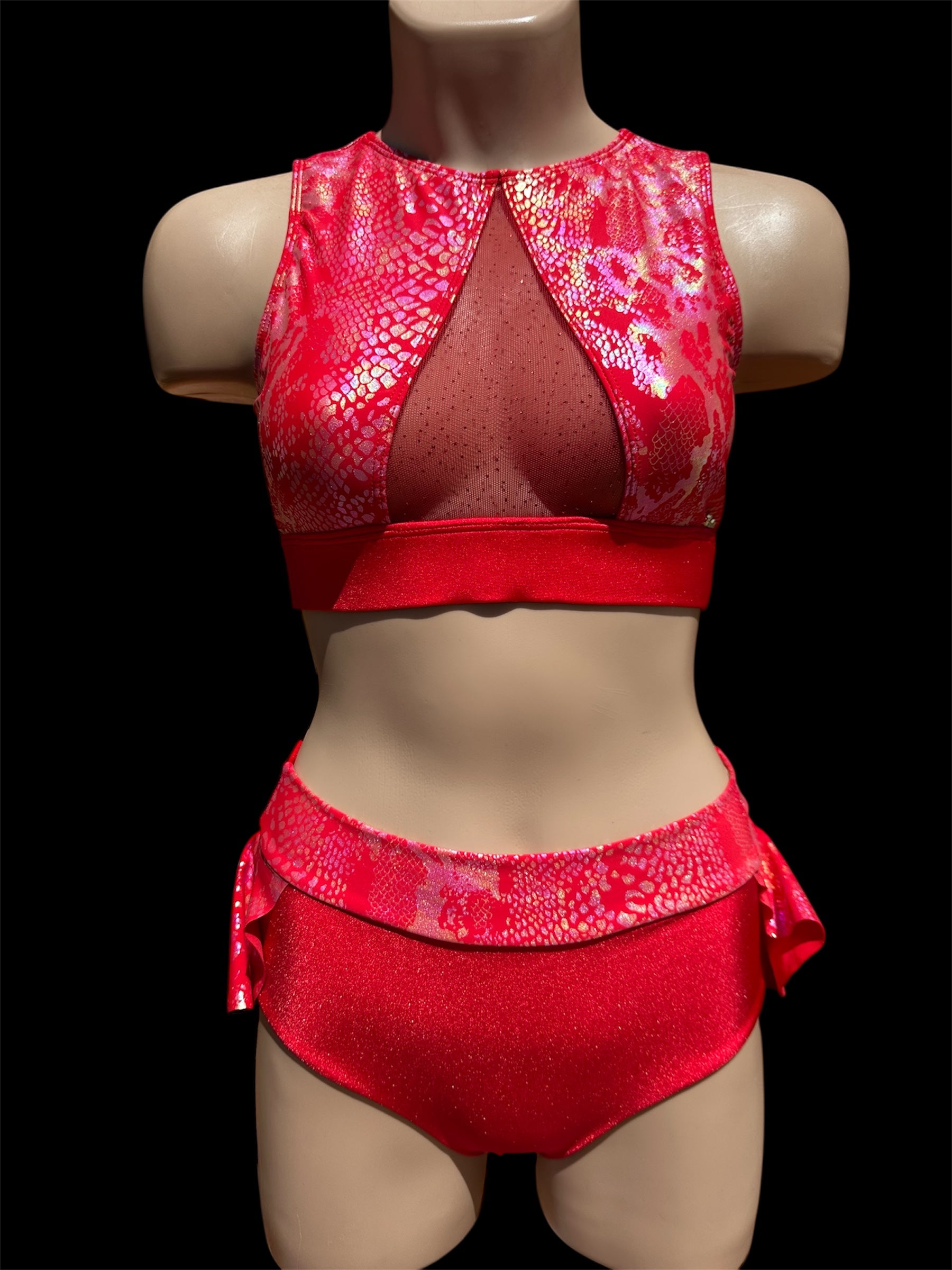 Panties with semi-skirt