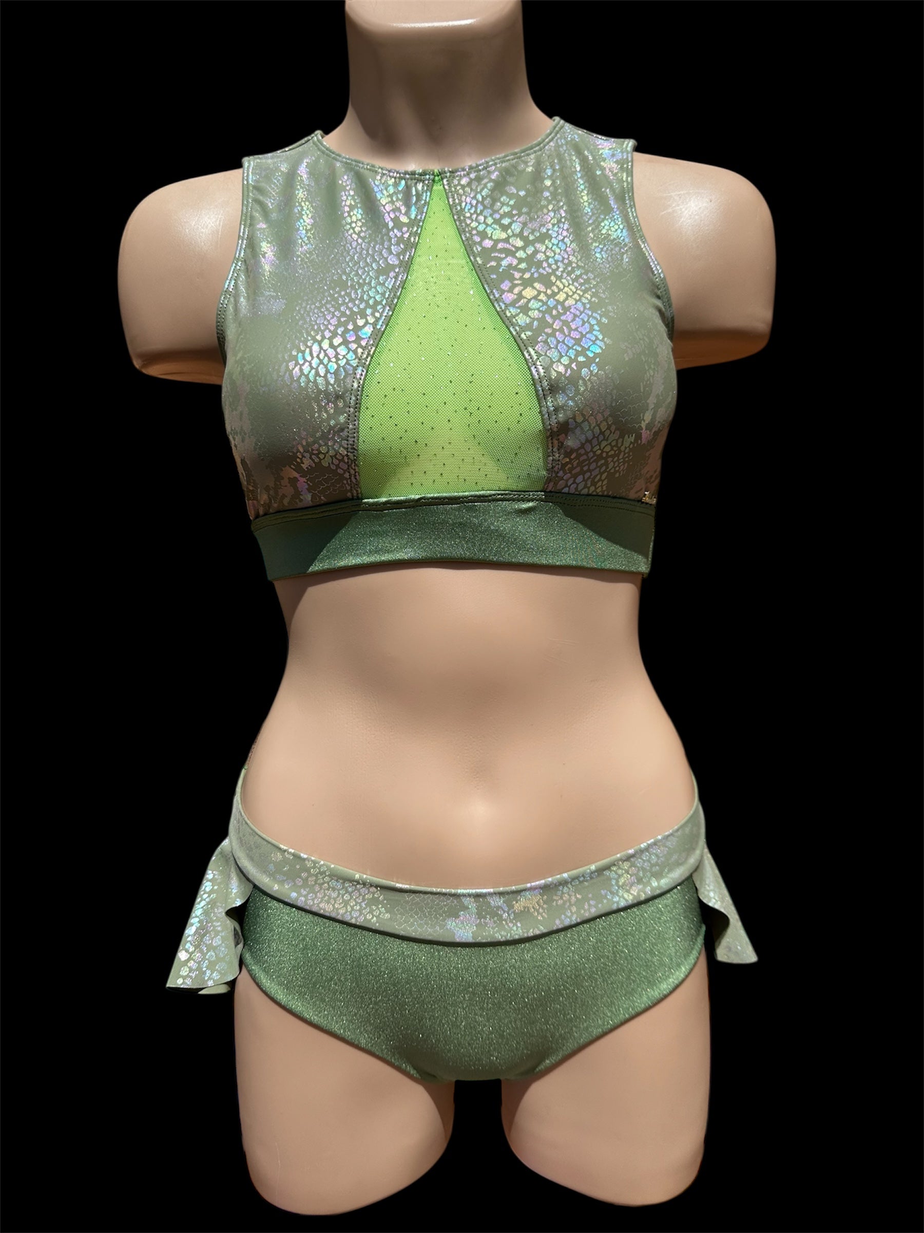 Panties with semi-skirt