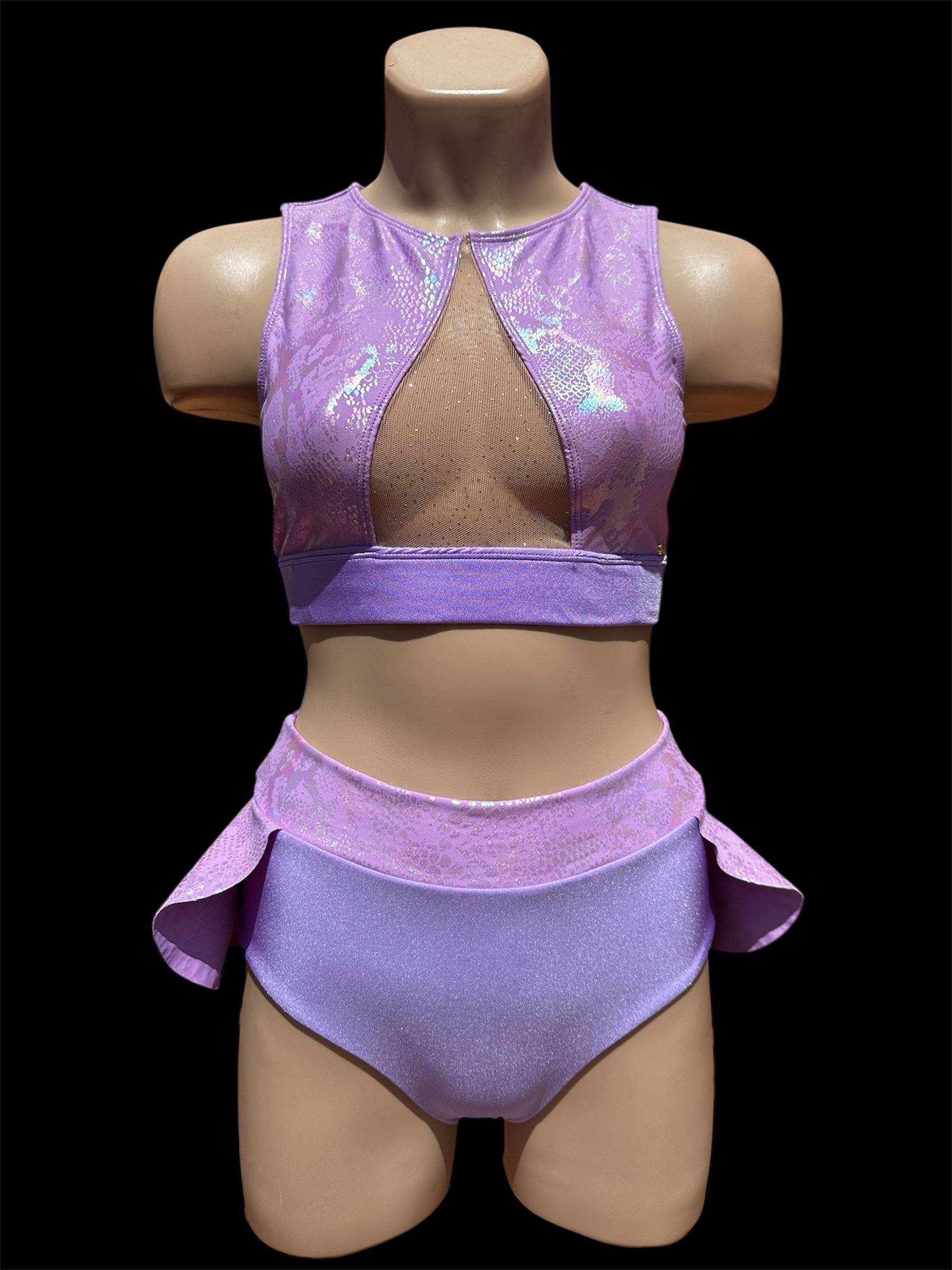 Panties with semi-skirt